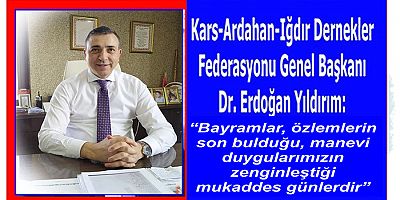 KAIFED Genel Başkanı Dr. Erdoğan Yıldırım’ın Kurban Bayramı mesajı