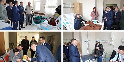 Vali Polat ve Milletvekili Çalkın'dan Hastane ziyareti...