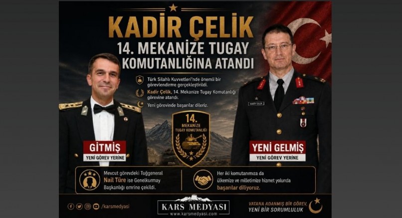 Kars 14. Mekanize Tugay Komutanlığında Nöbet Değişimi