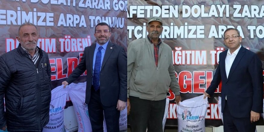 Akyaka’da Buğday ve Tritikale afetten zarar gören çiftçilere dağıtıldı