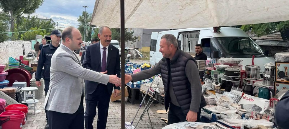 Arpaçay Kaymakamı Güvenç'ten Pazar Esnafına  Ziyaret