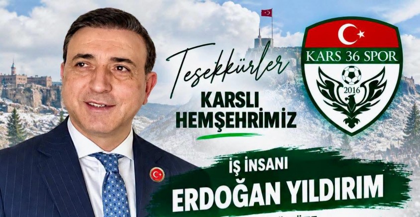 Dr. Erdoğan Yıldırım’dan Kars 36 Spor’a Destek