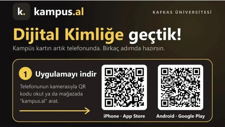 Kafkas Üniversitesi Dijital Kimlik Kartı Uygulamasına Geçti