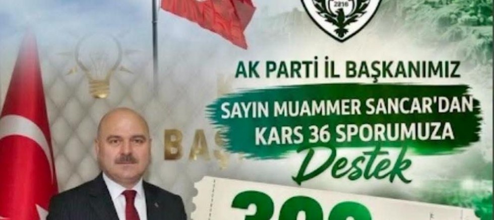 Kars 36 Spor’a Muammer Sancar’dan 300 Biletlik Destek