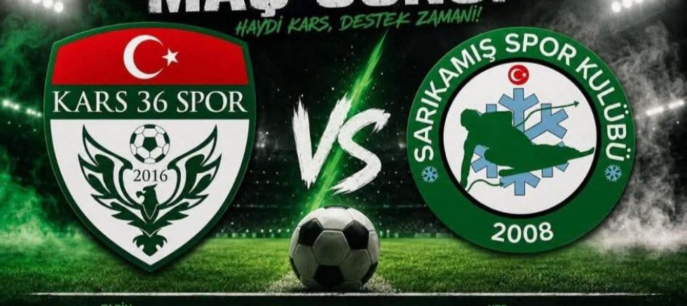 Kars 36 Spor ile Sarıkamış Spor, yükselme maçında karşı karş