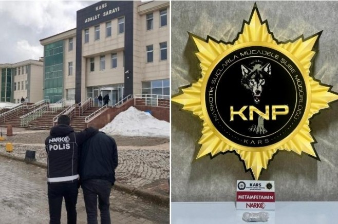 Kars’ta 08 plakalı araçtan metamfetamin maddesi ele geçirildi