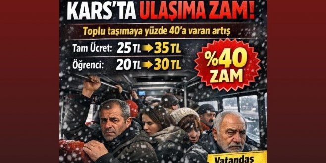 Kars’ta Toplu Taşıma Zammı 'PES' dedirtti