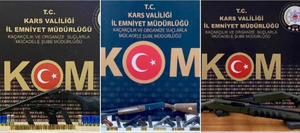 Kars’ta Yasa Dışı Silah Ticareti Operasyonu: 10 Şahıs hakkında işlem