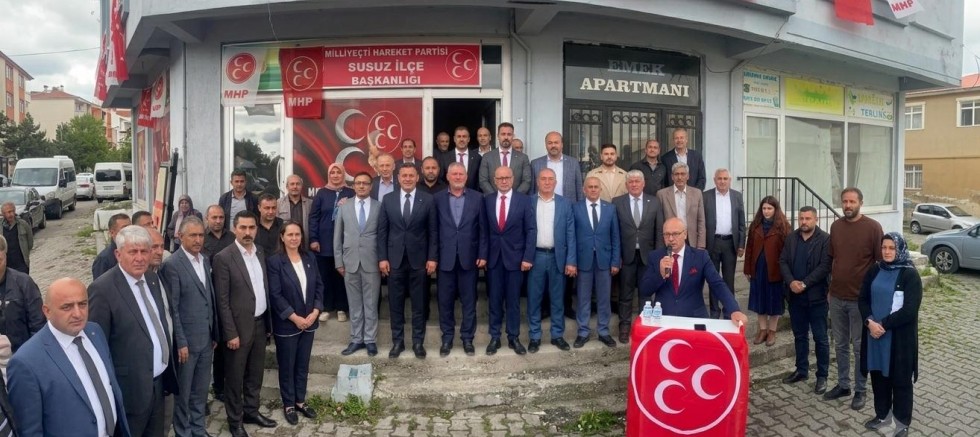 MHP Susuz İlçe Başkanlığı yeni binası coşkulu törenle açıldı