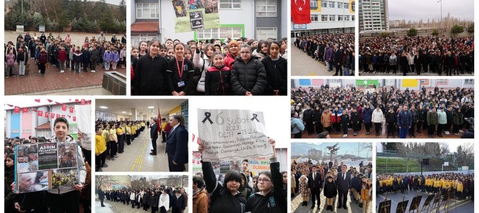 Okullarda 6 Şubat Deprem Şehitleri İçin Saygı Duruşu