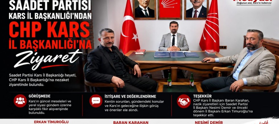 Saadet Partisinden CHP Kars İl Başkanlığı’na Ziyaret