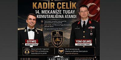 Kars 14. Mekanize Tugay Komutanlığında Nöbet Değişimi