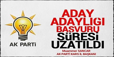 Ak Parti'de Başvuru Süresi Uzatıldı 