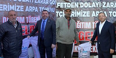  Akyaka’da Buğday ve Tritikale afetten zarar gören çiftçilere dağıtıldı 