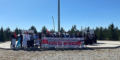 Anadolu Gençlik Derneği (AGD) Kars Şubesi'nden israil'e teplki!