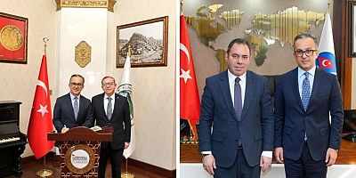 Azerbaycan heyeti, Vali Polat ve Başkan Senger ile bir araya geldi