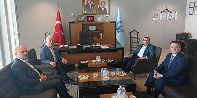 Bakan Arslan ve Milletvekili Çalkın'dan Havaalanı Müdürü'ne ziyaret