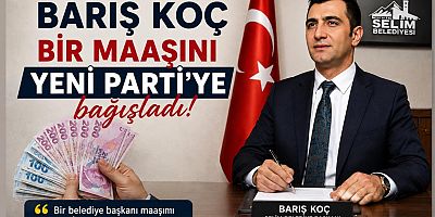Başkan Barış Koç Bir Maaşını YENİ Parti'ye Bağışladı