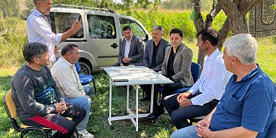 Başkan Tolga Adıgüzel, Şahnalar ve Karahan köyünde çiftçilerle buluştu