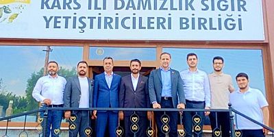 CHP Heyeti Kars Damızlık Yetiştiricileri Birliği Başkanı Alp'le Görüştü