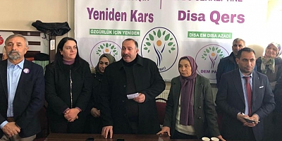 DEM Parti Kars Belediye ve ilçe Belediye Başkan adaylarını tanıttı