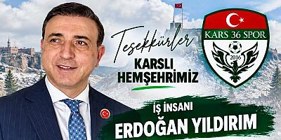 Dr. Erdoğan Yıldırım’dan Kars 36 Spor’a Destek