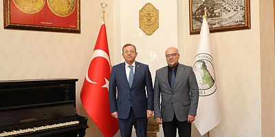 Erzurum Vakıflar Bölge Müdürü Murat Uslu, Vali Polat'ı ziyaret etti