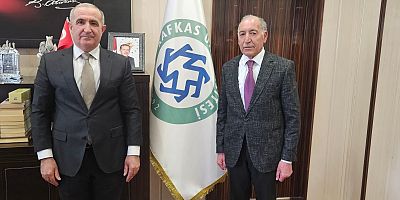 Fermani Çiçekci'den KAÜ Rektörü Kapu ve Kılıç'a ziyaret