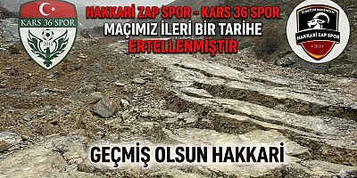 Heyelan Felaketi maça engel oldu