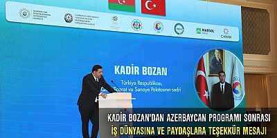 KADİR BOZAN’DAN TEŞEKKÜR MESAJI