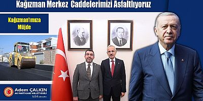Kağızman'ın Merkez Caddeleri Asfaltlanıyor