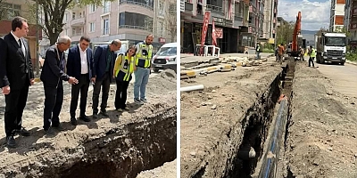 Kağızman Kaymakamı Okan Daştan altyapı çalışmaları yerinde İnceledi
