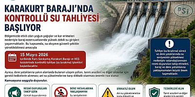 Karakurt Barajı’nda Kontrollü Su Tahliyesi Başlıyor