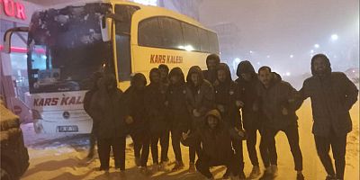 Kars 36 Spor deplasman dönüşü hava koşullarına takıldı