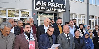 Kars Ak Parti'den  İsrail’in Gazze’deki soykırımının 1. yılında Filistin'e destek açıklaması