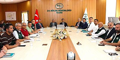 Kars DSİ Bölge Müdürlüğü'nde değerlendirme toplantısı düzenlendi