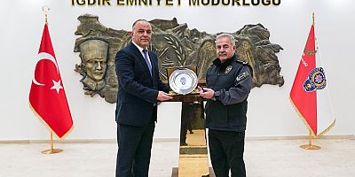 Kars Emniyet Müdürü Saka'dan, Iğdır Emniyet Müdürü Turgay'a ziyaret