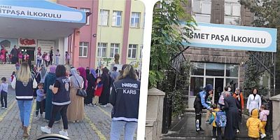 Kars Emniyeti UYUMA projesi tanıtımını yaparak broşür dağıtıldı