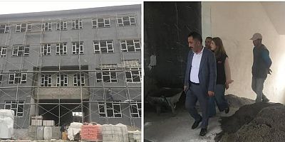 Kars'ın Selim İlçesi Yanlızçam Köyü Okul İnşaatı Devam Ediyor 