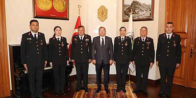 Kars Jandarma Komutanı Yusuf Mutlu Genç'ten Vali Polat'a Ziyaret