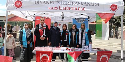 Kars Müftülüğü'nce Filistin Farkındalık Standı Açıldı