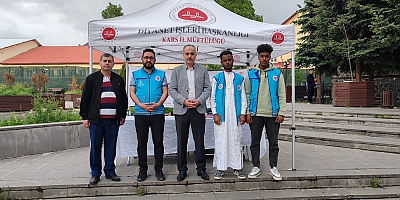 Kars Müftülüğü Vekaletle Kurban Bağış stantları hizmete başladı... 