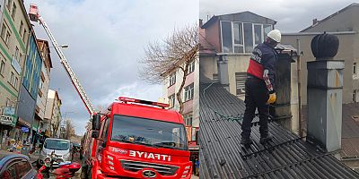 Kars’ta baca yangını korkuttu