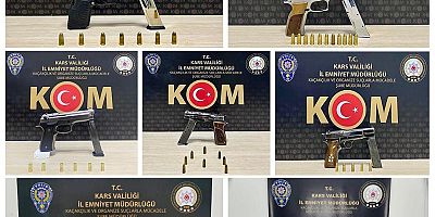 Kars'ta çok sayıda silah mühimmat ele geçirildi 