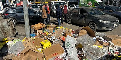 Kars'ta Çöplerini Konteyner Dışına Bırakan İşletmeye Ceza Kesildi
