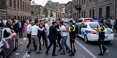 Kars’ta Düğün Sonrası Gergin Anlar:Polis Müdahalesiyle Tatlıya Bağlandı