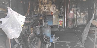 Kars’ta dükkanda çıkan yangın korkuttu