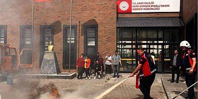 Kars’ta Engelli Bireylere Yangın ve Yangından Korunma Eğitimi