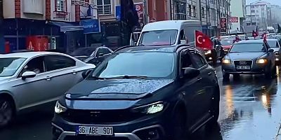 Kars’ta İran’a destek konvoyu