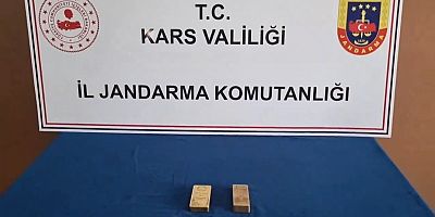 Kars'ta  kaçak külçe altın yakalandı